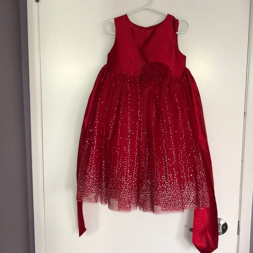 Red & Silver Toddler Special Occassion Dress